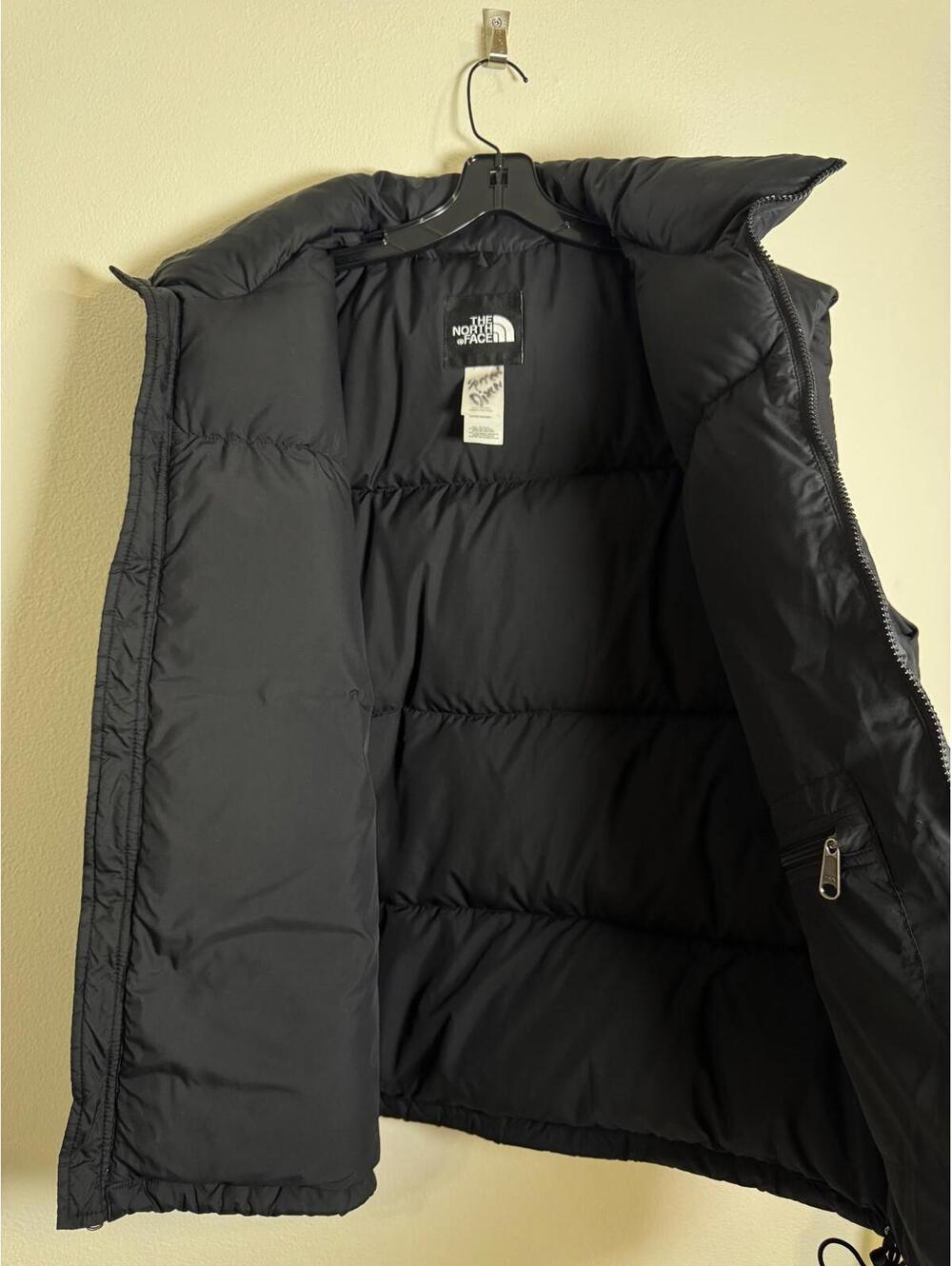 1996 Vintage The North Face Nuptse 700 Down Puffer Vest Mens XL Packable Black - Picture 3 of 5